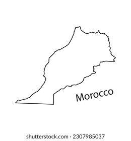 morocco map icon vector illustratiov symbol design