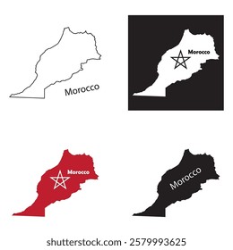 morocco map icon vector illustratiov symbol design