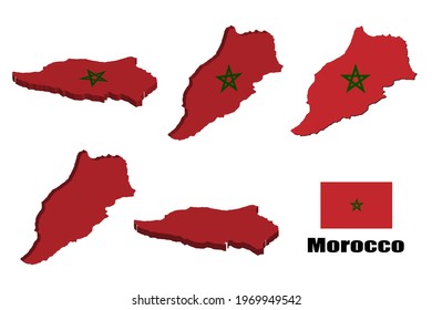 Morocco map on white background. vector illustration.