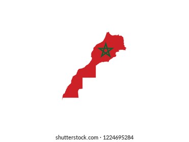 Morocco map outline country shape national borders state 