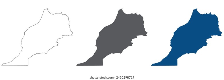 Mapa de Marruecos. Mapa de Marruecos en set	