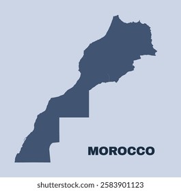 Morocco map simple flat vector