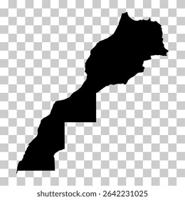 Morocco map symbol shape, travel web flat concept icon vector illustration .