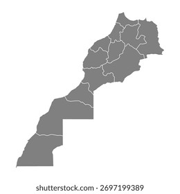 Morocco map symbol shape, travel web flat concept icon vector illustration .
