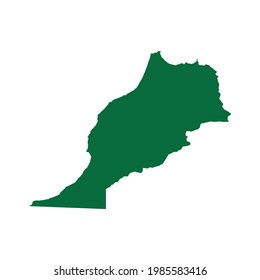Mapa de Marruecos. Ilustración vectorial de Mapa de Marruecos. Silueta de mapa de Marruecos