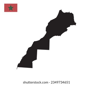 Morocco Map- World Map International vector template