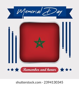 Morocco Memorial Day Vector Illustration