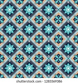 Morocco Mexican Seamless Decorative Pattern Background 