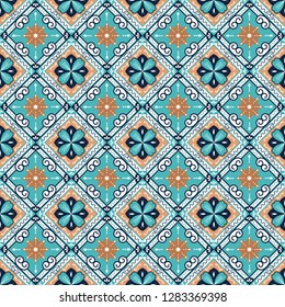 Morocco Mexican Seamless Decorative Pattern Background 