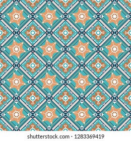 Morocco Mexican Seamless Decorative Pattern Background 