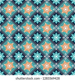 Morocco Mexican Seamless Decorative Pattern Background 