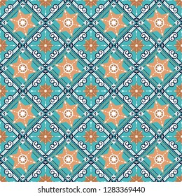Morocco Mexican Seamless Decorative Pattern Background 