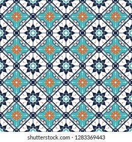 Morocco Mexican Seamless Decorative Pattern Background 