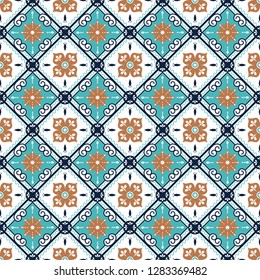 Morocco Mexican Seamless Decorative Pattern Background 