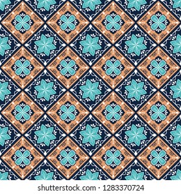 Morocco Mexican Seamless Decorative Pattern Background 
