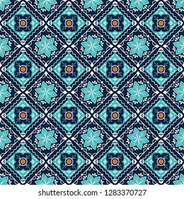 Morocco Mexican Seamless Decorative Pattern Background 