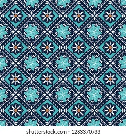 Morocco Mexican Seamless Decorative Pattern Background 