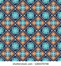 Morocco Mexican Seamless Decorative Pattern Background 