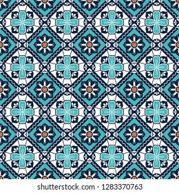 Morocco Mexican Seamless Decorative Pattern Background 