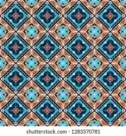 Morocco Mexican Seamless Decorative Pattern Background 