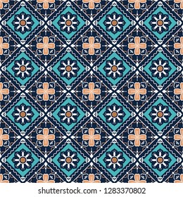 Morocco Mexican Seamless Decorative Pattern Background 