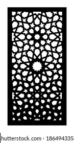 Morocco, moroccan laser cut vector panel, screen, fence, divider. Cnc decorative pattern, jali design, interior element. Islamic, arabic laser cut . Shade screen, privacy fence template.