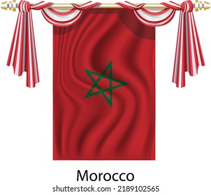 morocco national flag 3d vector illustration