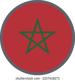 Morocco national flag icon vector Illustration material