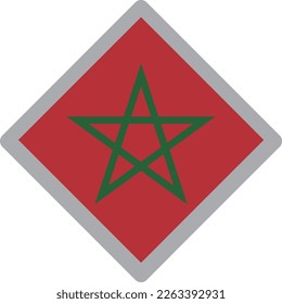 Morocco national flag icon vector Illustration material