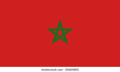Morocco national flag. Vector EPS8