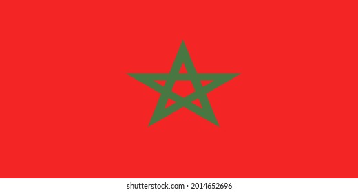 Morocco National Flag. Vector Illustration Eps10.