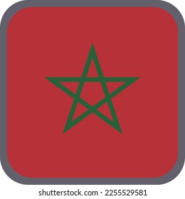 Morocco national flag  vector Illustration material