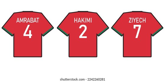 Morocco national team jersey set 2022