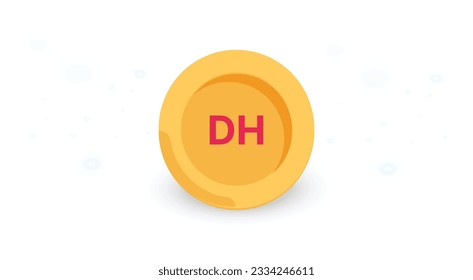 Morocco official currency Moroccan Dirham sign on currency concept banner and background illustration. 