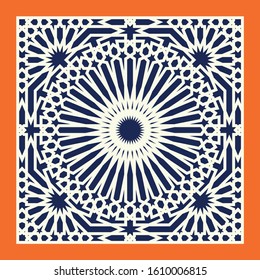 Morocco Pattern. Traditional Arabic Islamic Background. Mosque decoration element.