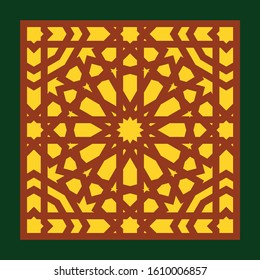 Morocco Pattern. Traditional Arabic Islamic Background. Mosque decoration element.