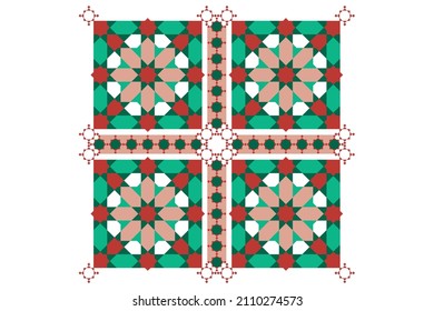 Morocco pattern Vectors. Islamic pattern. Geometric mandala. vintage tiles patterns antique seamless design.