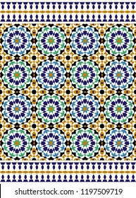 Morocco Seamless Border. Traditional Islamic Design. Mosque decoration element.