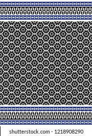 Morocco Seamless Border. Traditional Islamic Design. Mosque decoration element.