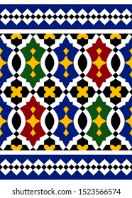 Morocco Seamless Border. Traditional Islamic Design. Mosque decoration element.