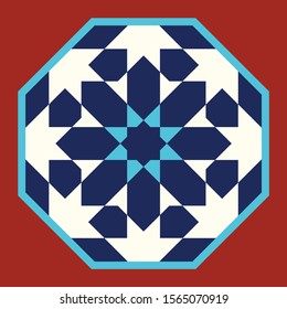 Morocco Seamless Border. Traditional Islamic Design. Mosque decoration element.