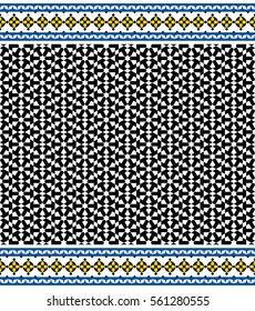 Morocco Seamless Border. Traditional Islamic Design. Mosque decoration element.