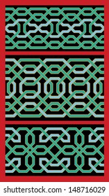 Morocco Seamless Borders Set. Traditional Islamic Design. Mosque decoration element.