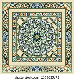 Morocco Seamless Design,Traditional Arabic Islamic Background, Mosque decoration element.