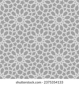 Morocco seamless pattern. Repeating marocco grid. Arabic background. Repeated simple moroccan mosaic motive. Islamic texture. Design rococo prints. Abstract arabesque patern. Vector illustration