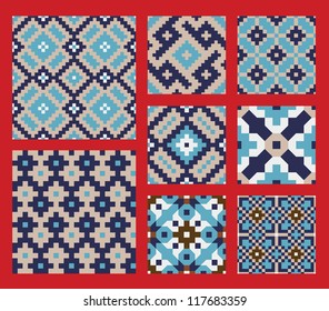 Morocco Seamless Pattern Set. Traditional Arabic Islamic Background. Mosque decoration element