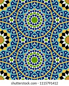 Morocco Seamless Pattern. Traditional Arabic Islamic Background. Mosque decoration element.
