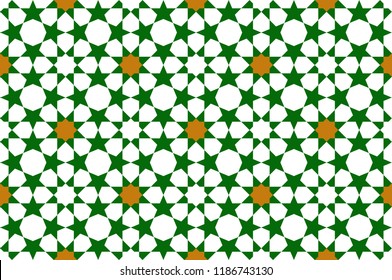 Morocco Seamless Pattern. Traditional Arabic Islamic Background. Mosque decoration element.