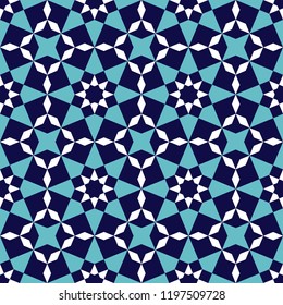 Morocco Seamless Pattern. Traditional Arabic Islamic Background. Mosque decoration element.