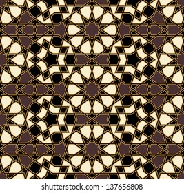 Morocco Seamless Pattern. Traditional Arabic Islamic Background. Mosque decoration element.